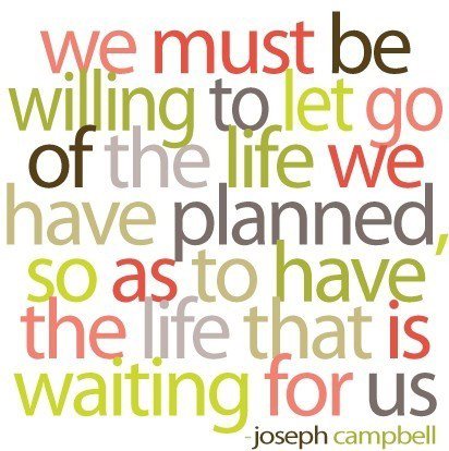 Let go of plans